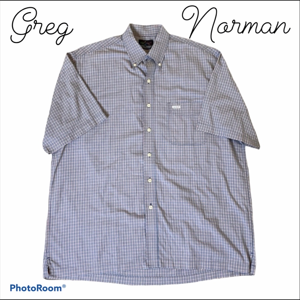 Greg Norman Collection button down short sleeve L